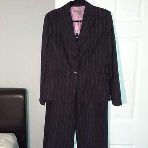 Ann Taylor Suit Pink Pinstripped